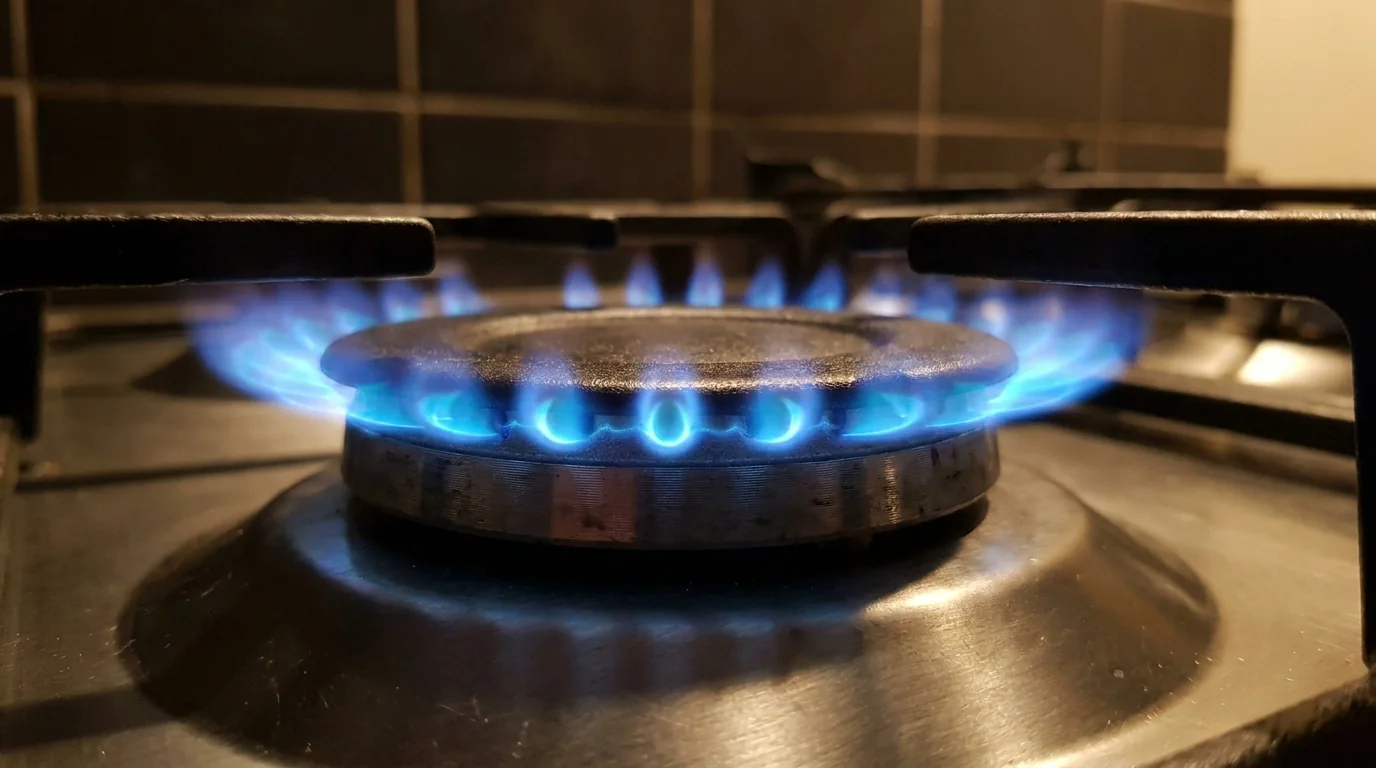 Arzător aragaz cu coroană flăcări albastre stabile de gaz natural
