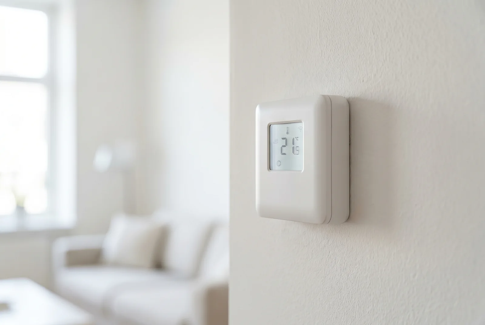 Termostat programabil cu wifi pe perete pentru economie de gaz la centrală